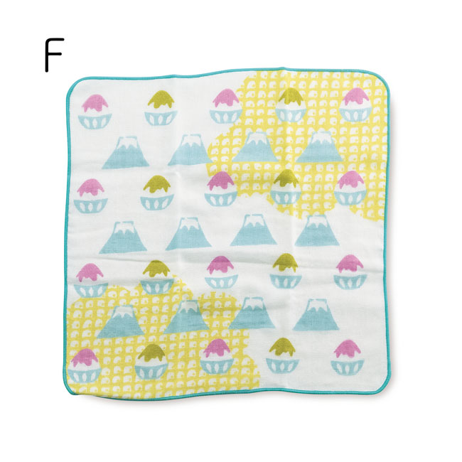 やわらかガーゼのハンカチ (F)ふじ氷