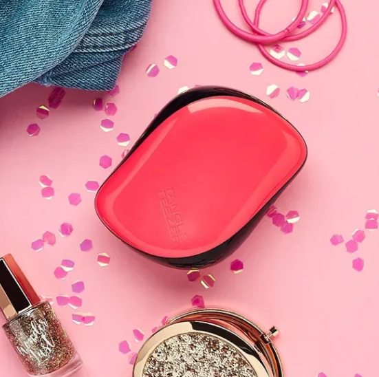 TANGLE TEEZER【タングルティーザー】コンパクトスタイラー ヘアブラシ (ピンク/ブラック)