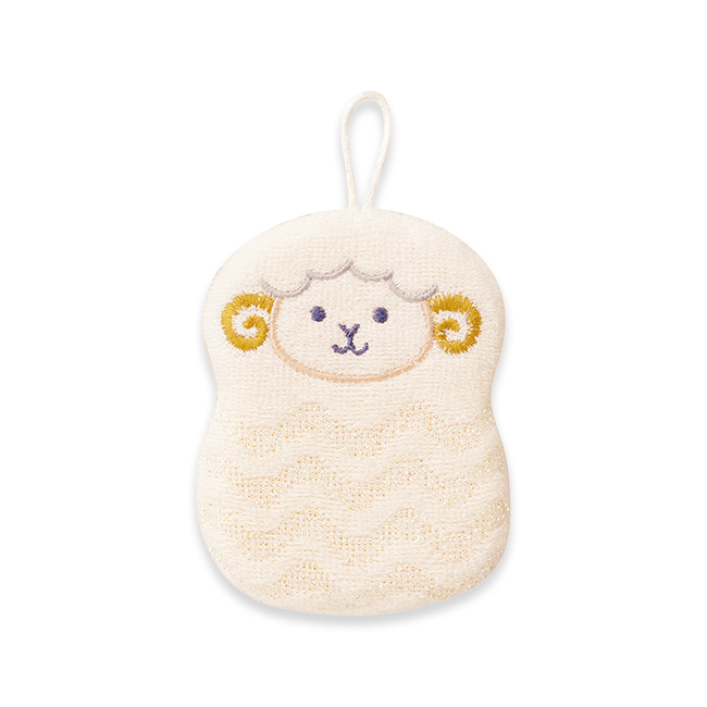 10月中旬入荷予定　お年賀きらきら キッチンスポンジ ひつじ